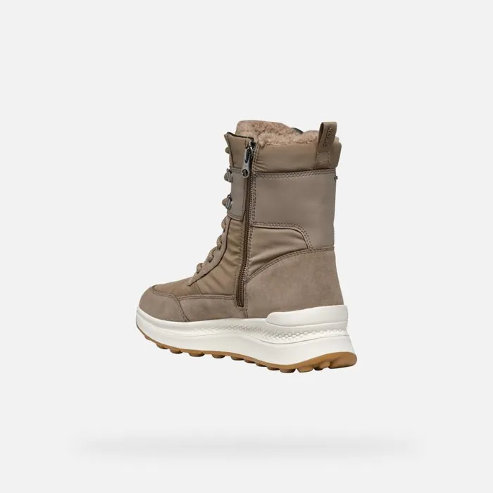 Woman Geox Ankle Boots SPHERICA ACTIF X2 ABX WOMAN Taupe Waterproof Ankle Boots Taupe