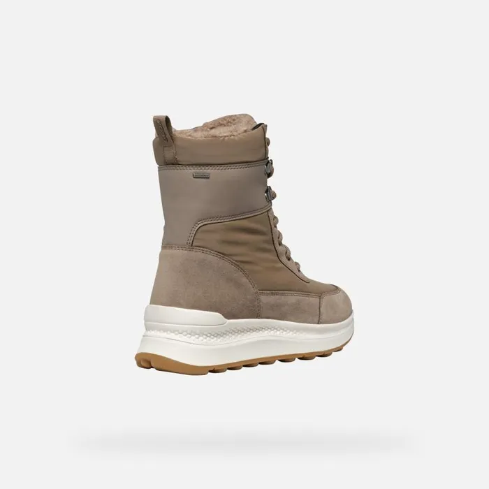 Woman Geox Ankle Boots SPHERICA ACTIF X2 ABX WOMAN Taupe Waterproof Ankle Boots Taupe