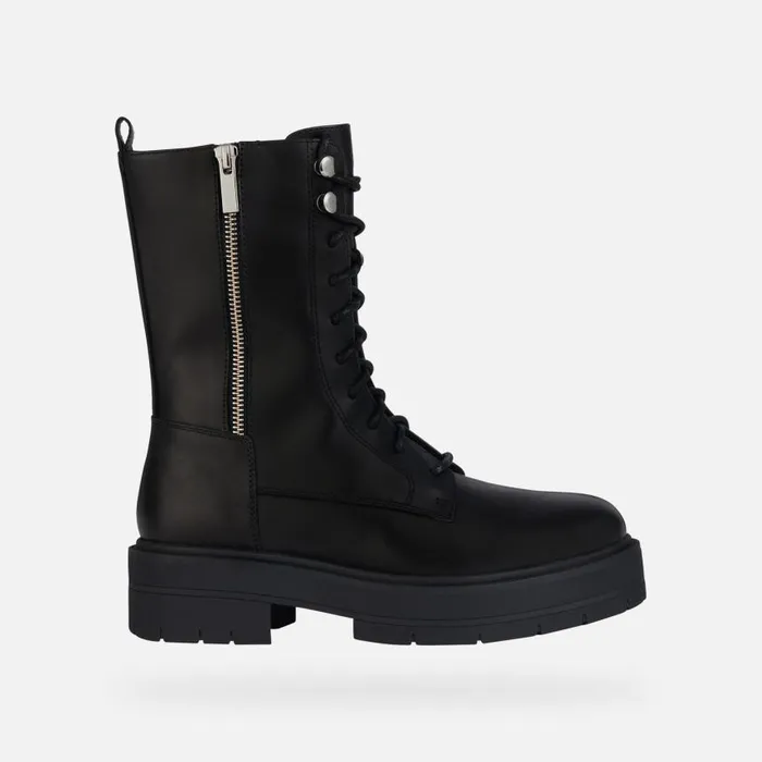 Woman Geox Ankle Boots SPHERICA EC7 J Combat Boots Black Woman Geox Black