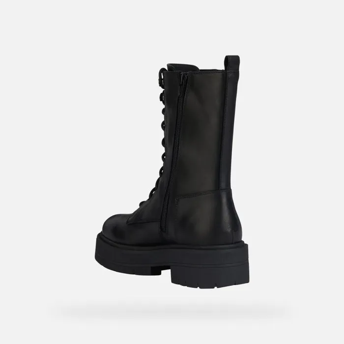 Woman Geox Ankle Boots SPHERICA EC7 J Combat Boots Black Woman Geox Black