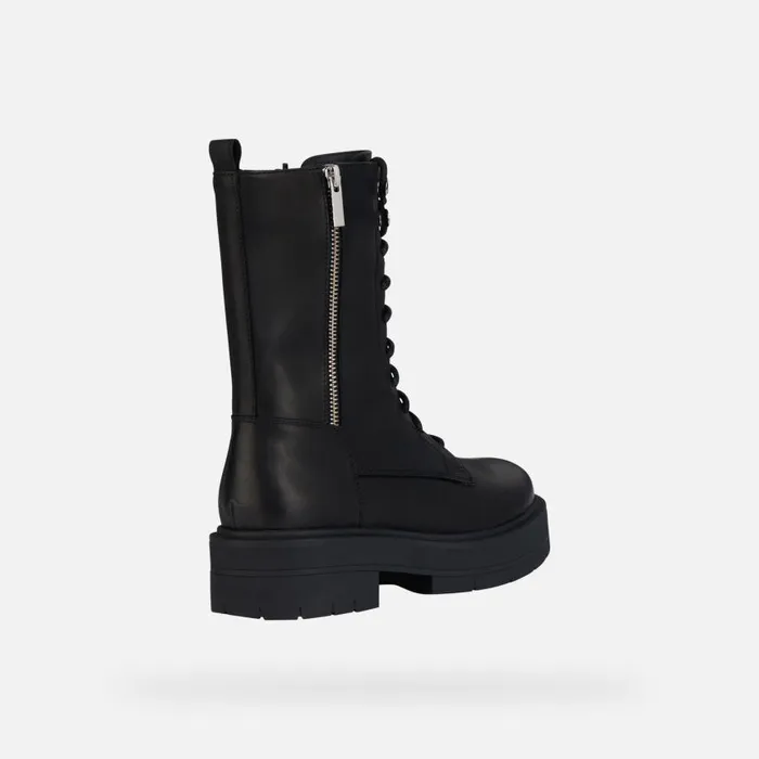 Woman Geox Ankle Boots SPHERICA EC7 J Combat Boots Black Woman Geox Black