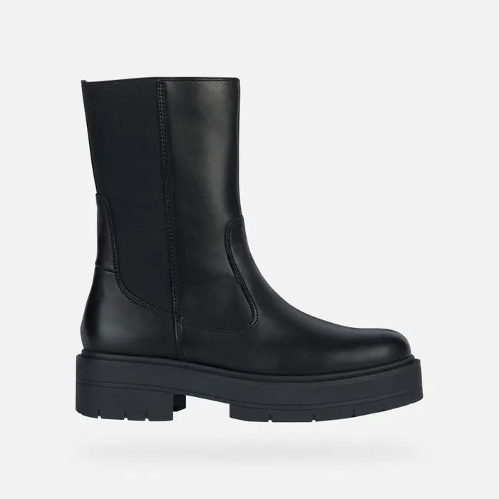 Woman Geox Ankle Boots SPHERICA EC7 K Chelsea Boots Black Woman Geox Black