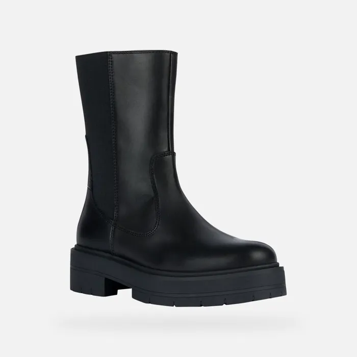 Woman Geox Ankle Boots SPHERICA EC7 K Chelsea Boots Black Woman Geox Black