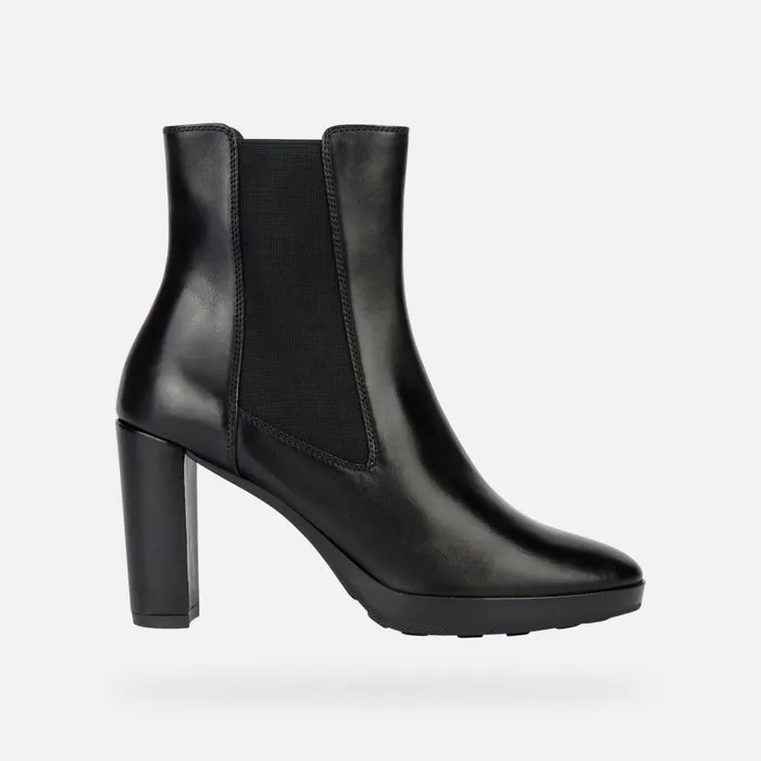 Woman Geox Ankle Boots WALK PLEASURE HighHeel Ankle Boots Black Woman Geox Black