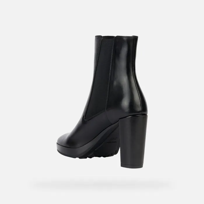Woman Geox Ankle Boots WALK PLEASURE HighHeel Ankle Boots Black Woman Geox Black