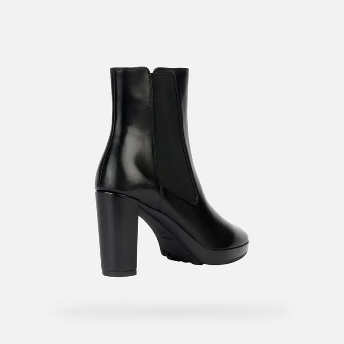 Woman Geox Ankle Boots WALK PLEASURE HighHeel Ankle Boots Black Woman Geox Black