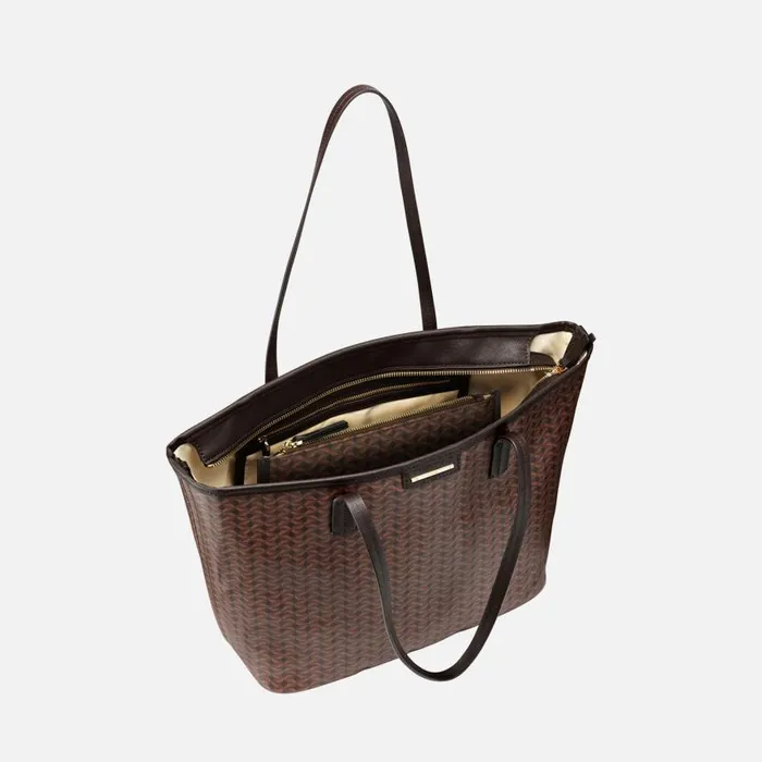 Woman Geox Bags GARDREN S WOMAN Dark Brown Shoulder Bag Dark Brown