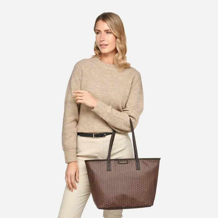 Woman Geox Bags GARDREN S WOMAN Dark Brown Shoulder Bag Dark Brown