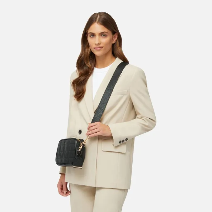 Woman Geox Bags NARCISIA WOMAN Black Crossbody Bag Black