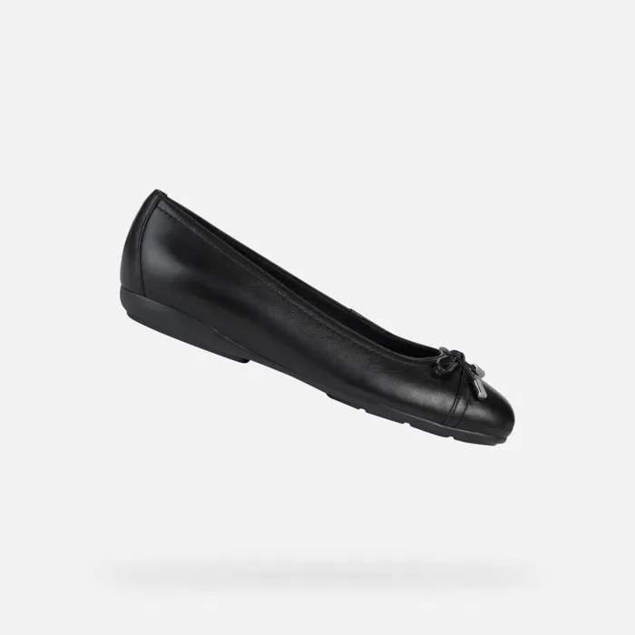 Woman Geox Ballerinas ANNYTAH Women039s Black Leather Ballerina Flats SS Black