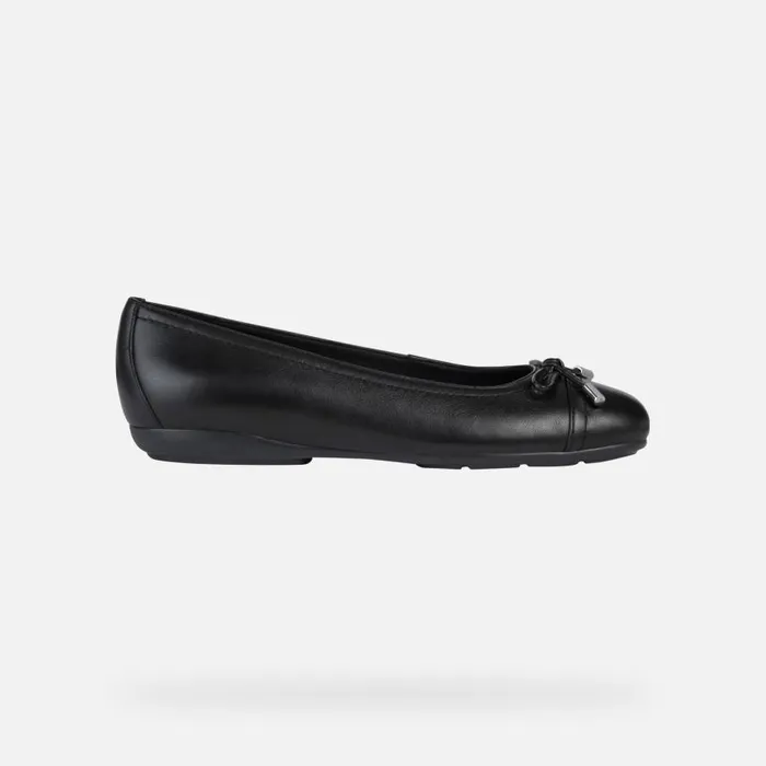 Woman Geox Ballerinas ANNYTAH Women039s Black Leather Ballerina Flats SS Black