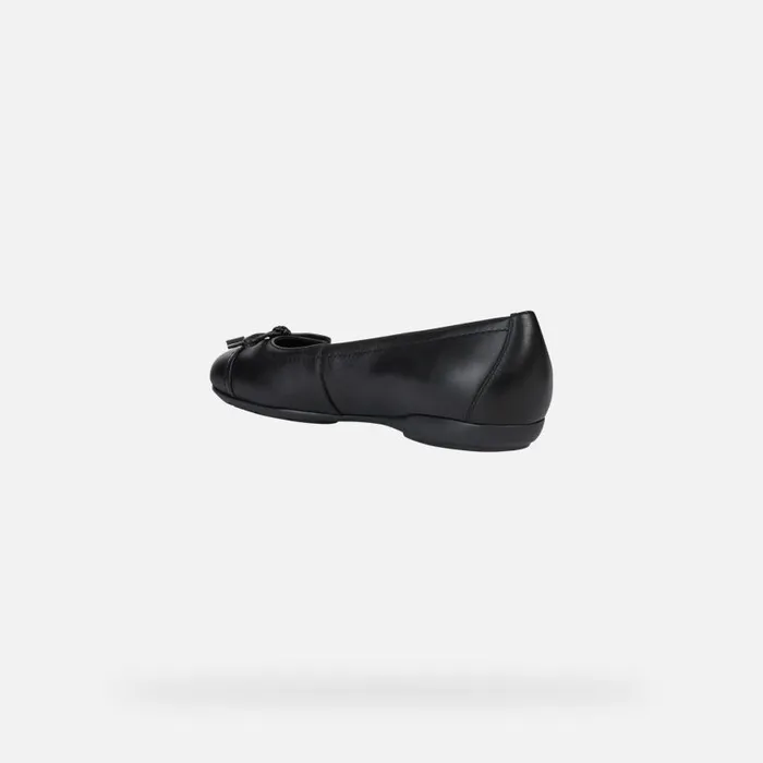 Woman Geox Ballerinas ANNYTAH Women039s Black Leather Ballerina Flats SS Black
