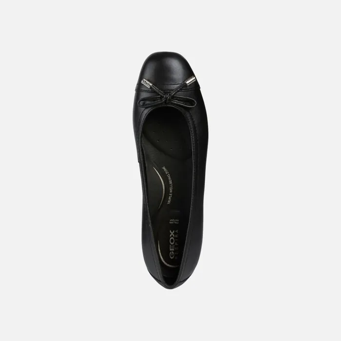 Woman Geox Ballerinas ANNYTAH Women039s Black Leather Ballerina Flats SS Black