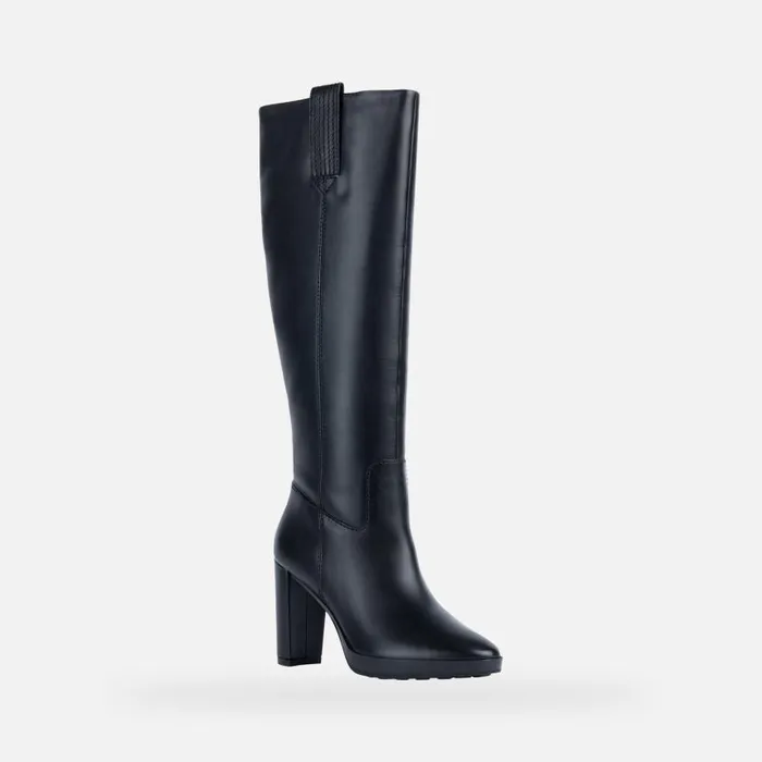 Woman Geox Boots WALK PLEASURE 85 A High Heel Boots Black Woman Geox Black
