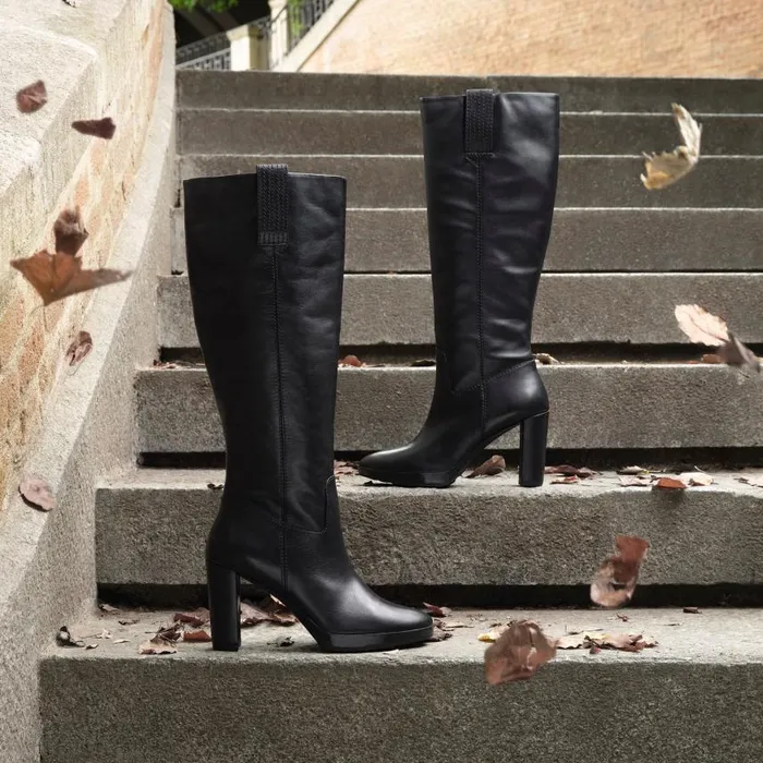 Woman Geox Boots WALK PLEASURE 85 A High Heel Boots Black Woman Geox Black