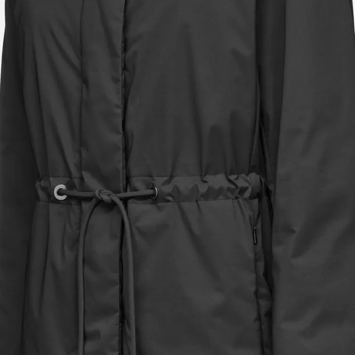 Woman Geox Down Jackets ELEANA WOMAN Black Fulllength Quilted Coat Black