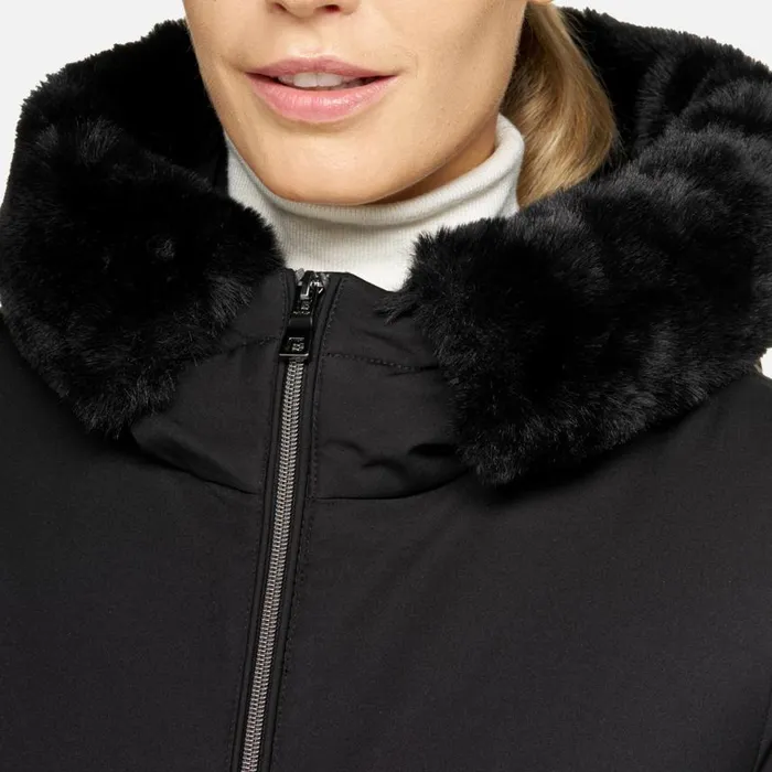 Woman Geox Jackets DIAMOND WOMAN Black Short Parka Black