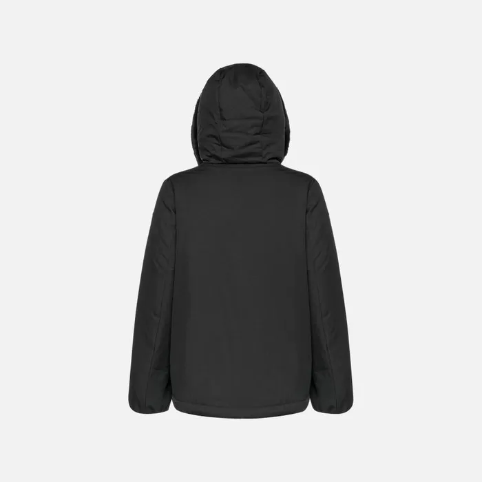 Woman Geox Jackets DIAMOND WOMAN Black Short Parka Black