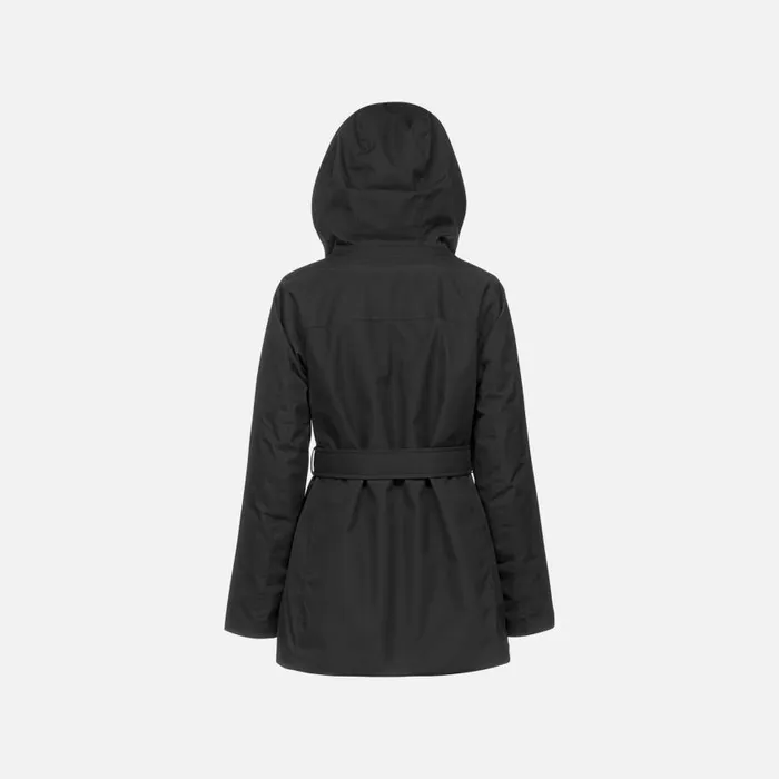 Woman Geox Jackets GENDRY ABX WOMAN Black Short Parka Black