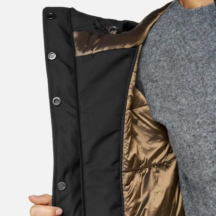 Woman Geox Jackets GENDRY ABX WOMAN Black Short Parka Black