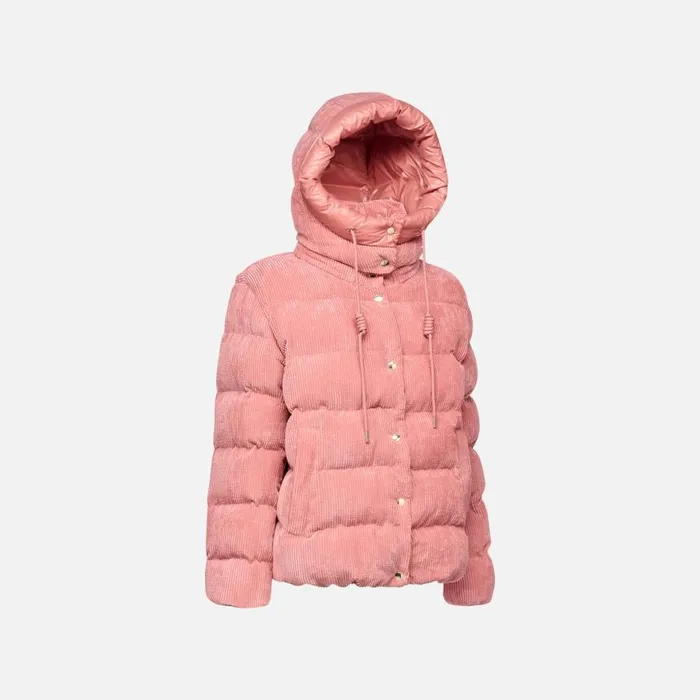 Woman Geox Jackets LOISIA WOMAN Dusty Rose Quilted Jacket Dusty Rose