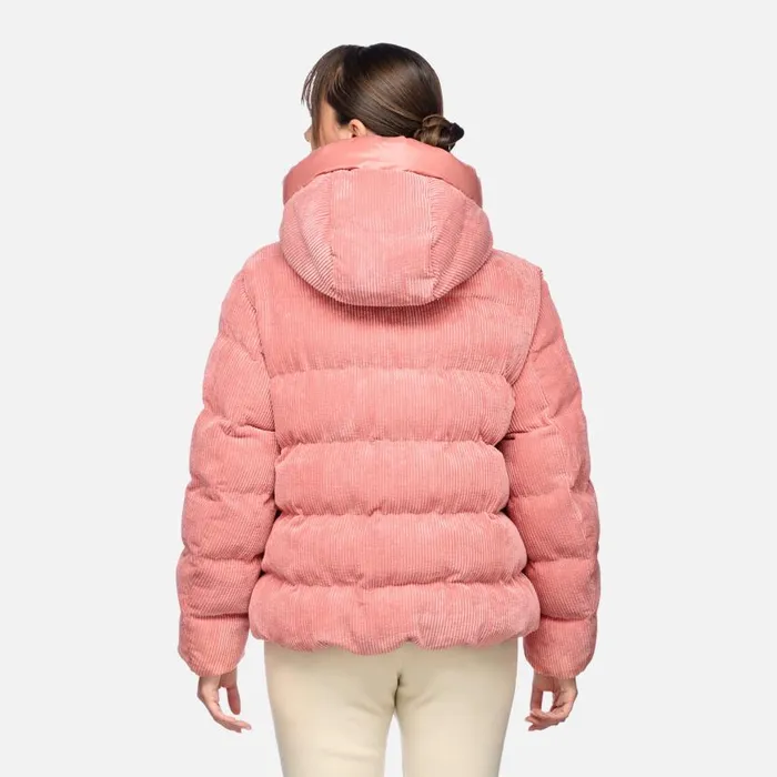 Woman Geox Jackets LOISIA WOMAN Dusty Rose Quilted Jacket Dusty Rose