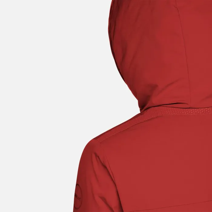 Woman Geox Jackets SPHERICA WOMAN Red Dahlia Long Parka Red Dahlia