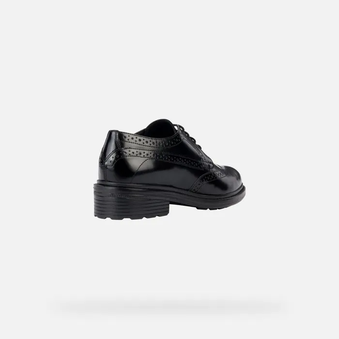 Woman Geox Lace Ups And Brogues WALK PLEASURE B LaceUp Shoes Black Woman Geox Black