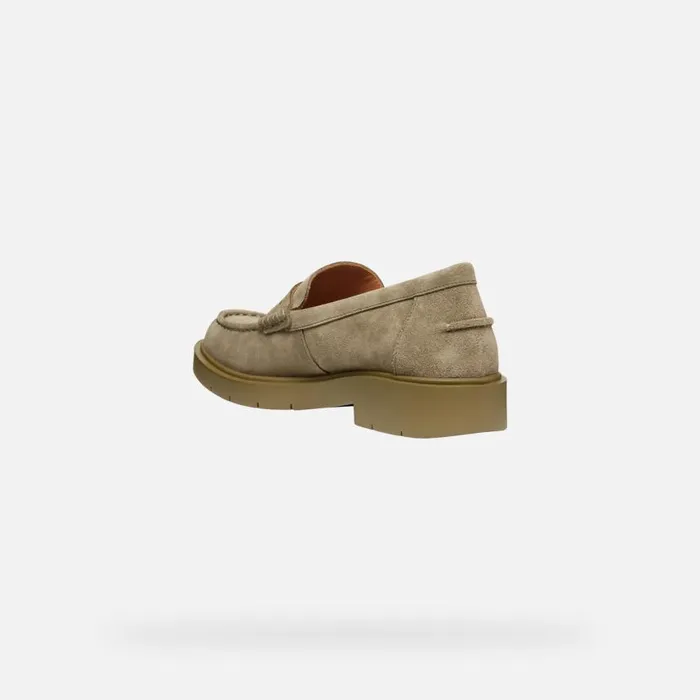 Woman Geox Loafers SPHERICA EC1 WOMAN Musk Suede Loafers Musk