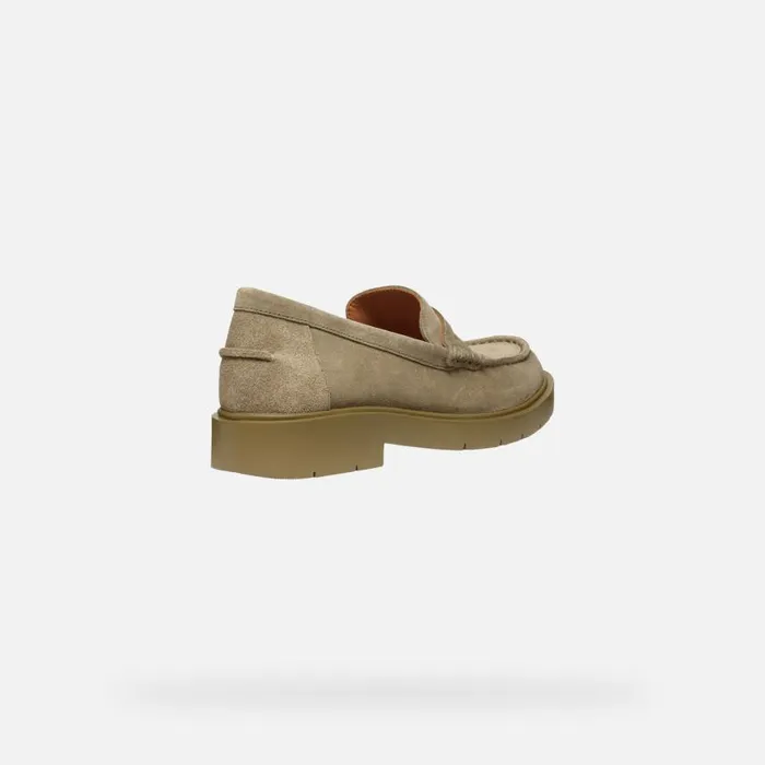 Woman Geox Loafers SPHERICA EC1 WOMAN Musk Suede Loafers Musk