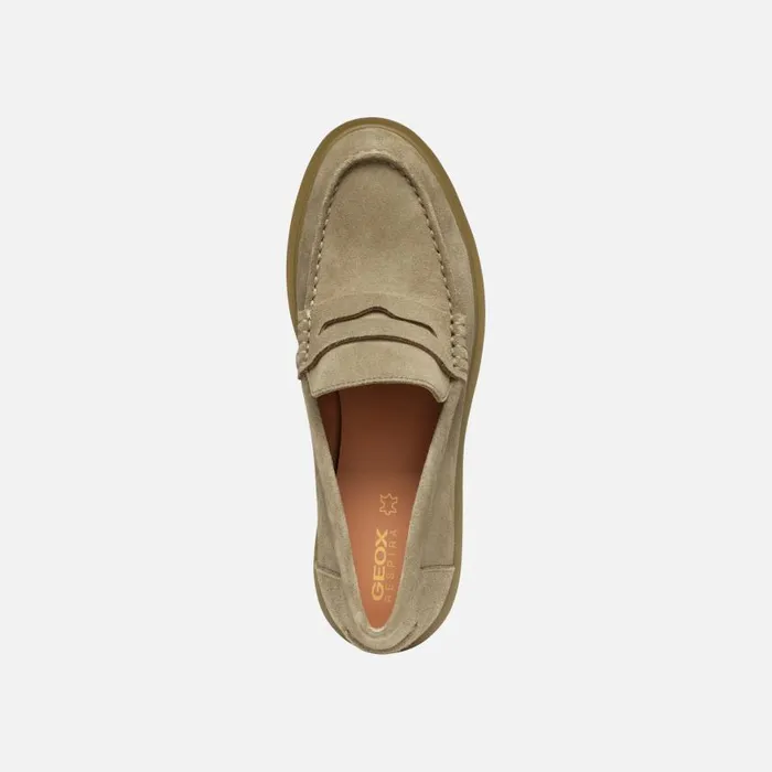 Woman Geox Loafers SPHERICA EC1 WOMAN Musk Suede Loafers Musk
