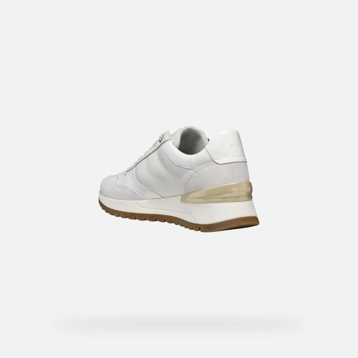 Woman Geox Sneakers DESYA WOMAN WhiteOff White Low Top Sneakers Whiteoff White