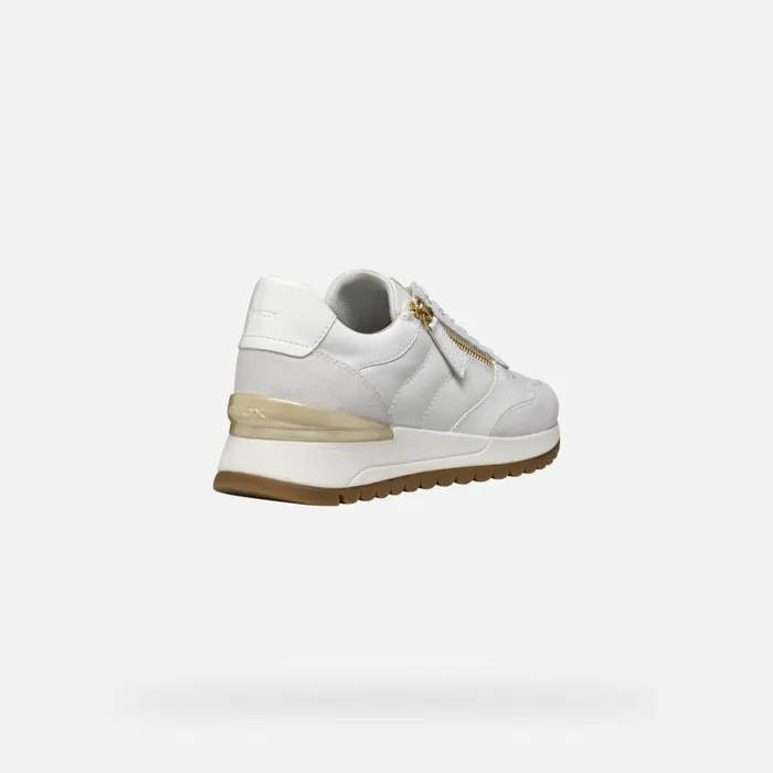 Woman Geox Sneakers DESYA WOMAN WhiteOff White Low Top Sneakers Whiteoff White