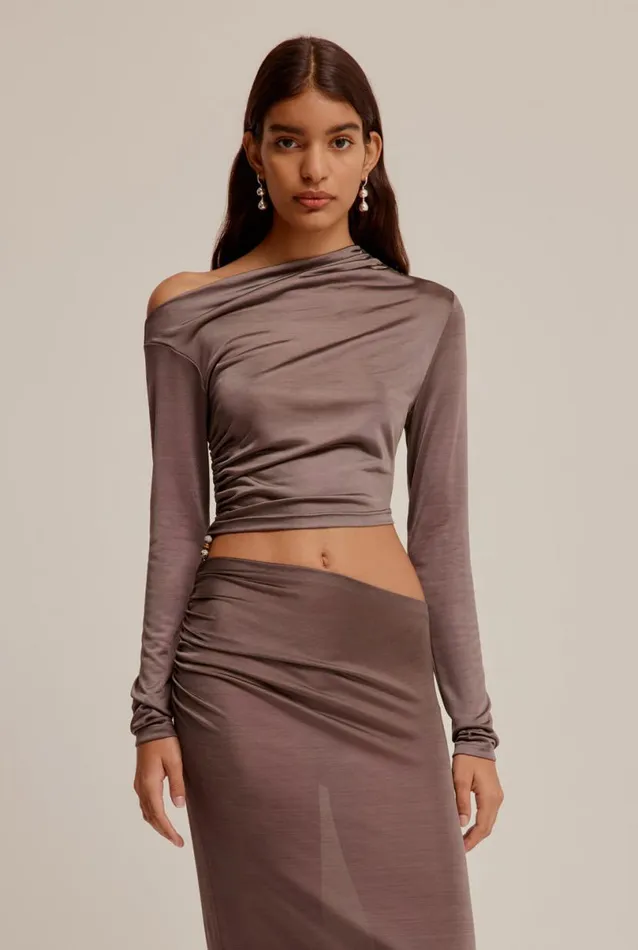 Woman Venroy Dresses Draped Beaded Buckle Dress