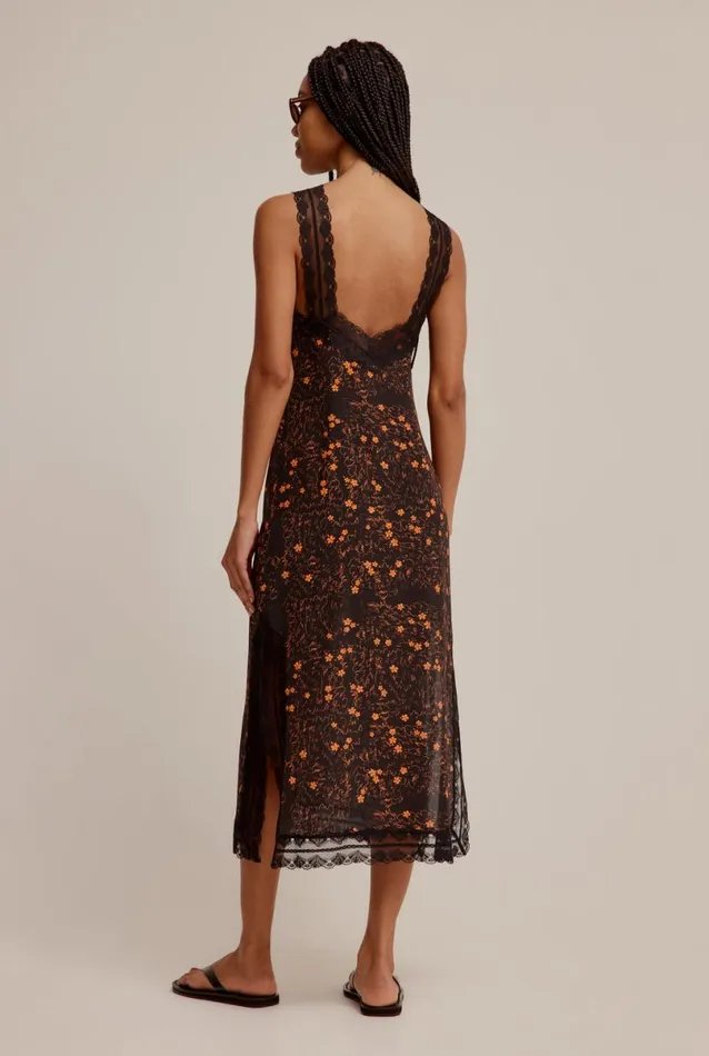 Woman Venroy Dresses Lace Trim Slip Dress