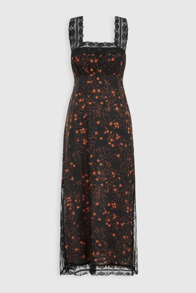 Woman Venroy Dresses Lace Trim Slip Dress