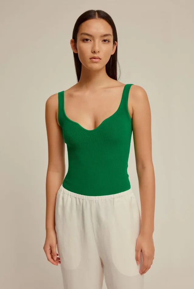 Woman Venroy Knitwear Cotton Knitted Bodysuit
