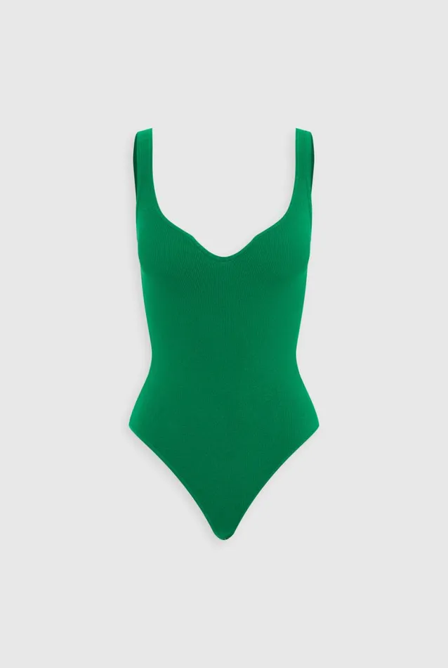 Woman Venroy Knitwear Cotton Knitted Bodysuit