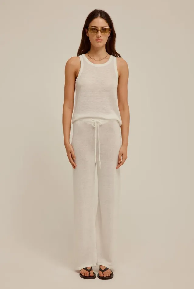 Woman Venroy Knitwear Linen Knitted Tank