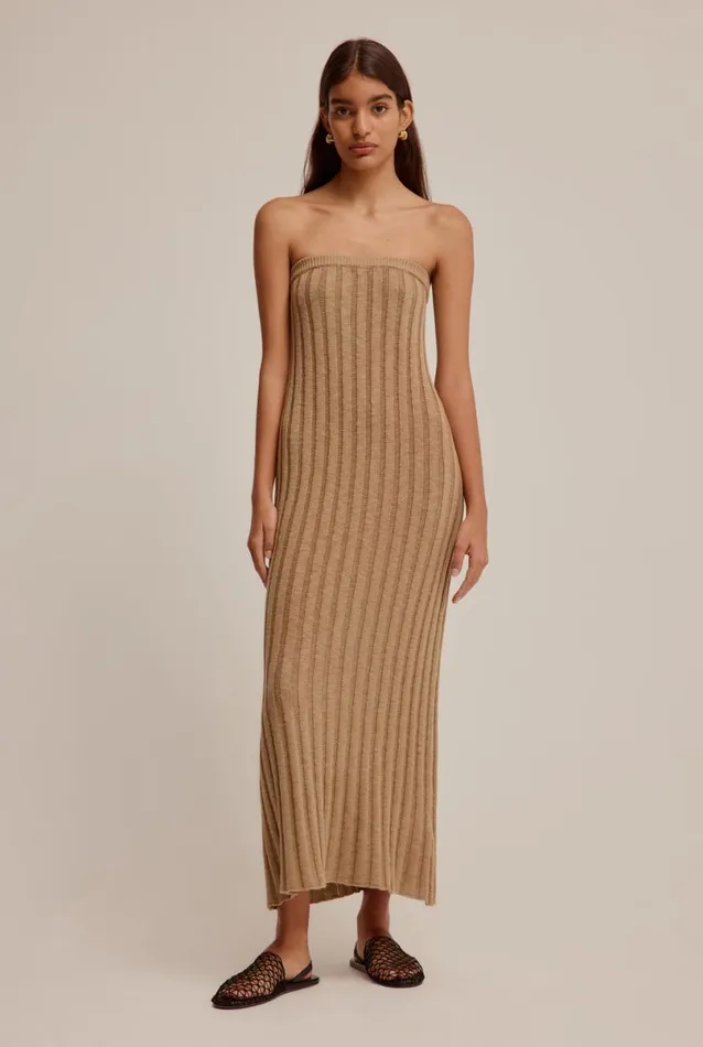 Woman Venroy Knitwear Rib Knit Tube Dress