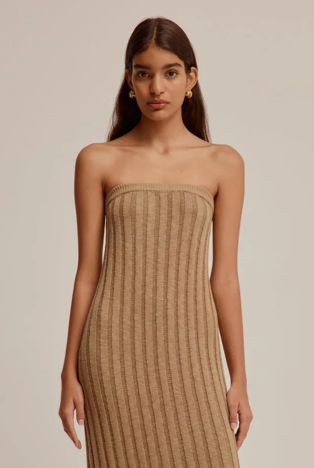 Woman Venroy Knitwear Rib Knit Tube Dress