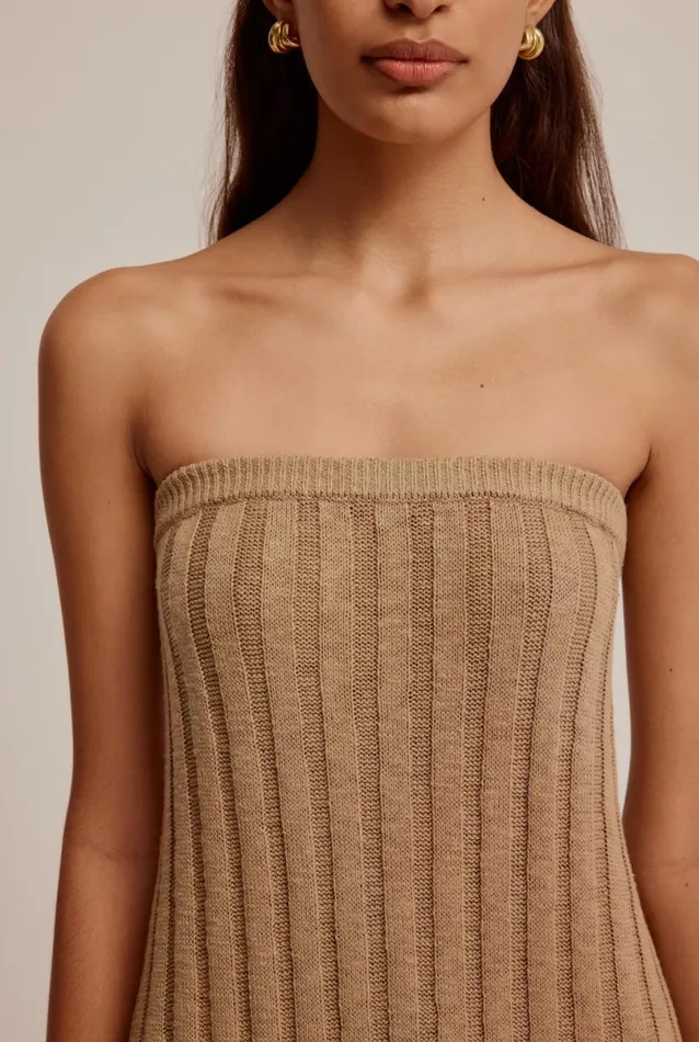 Woman Venroy Knitwear Rib Knit Tube Dress