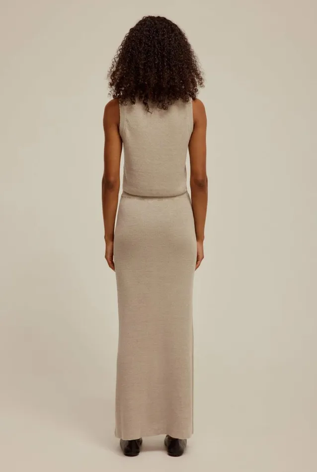 Woman Venroy Knitwear Rib Knitted Skirt