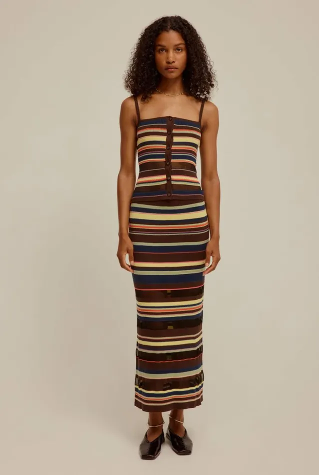 Woman Venroy Knitwear Ribbed Stripe Cami