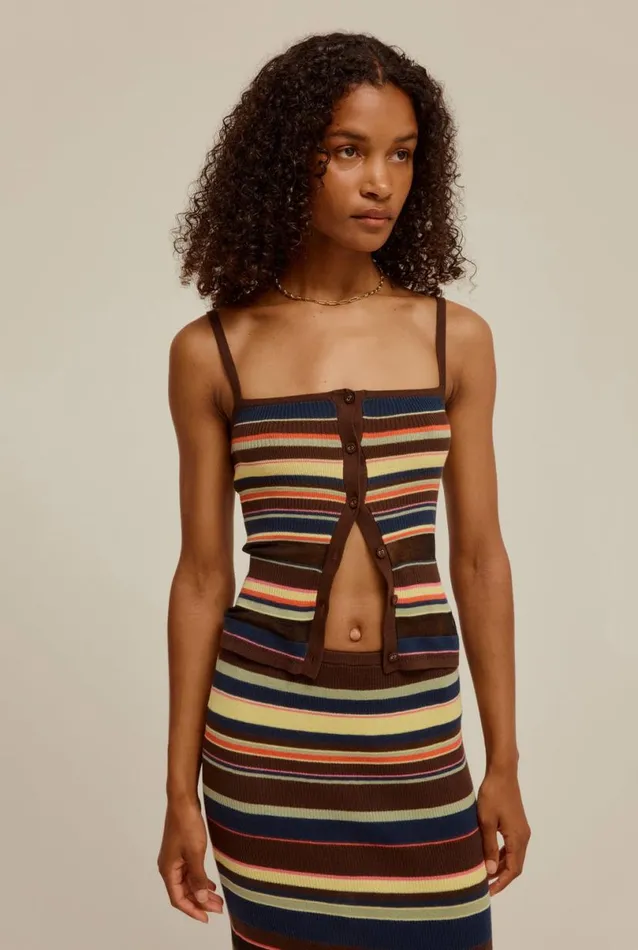 Woman Venroy Knitwear Ribbed Stripe Cami