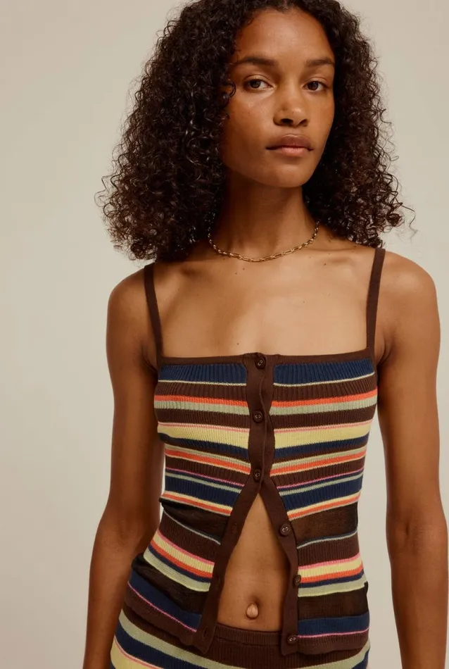 Woman Venroy Knitwear Ribbed Stripe Cami