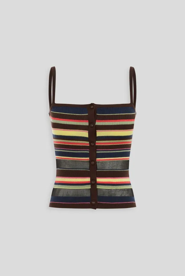 Woman Venroy Knitwear Ribbed Stripe Cami