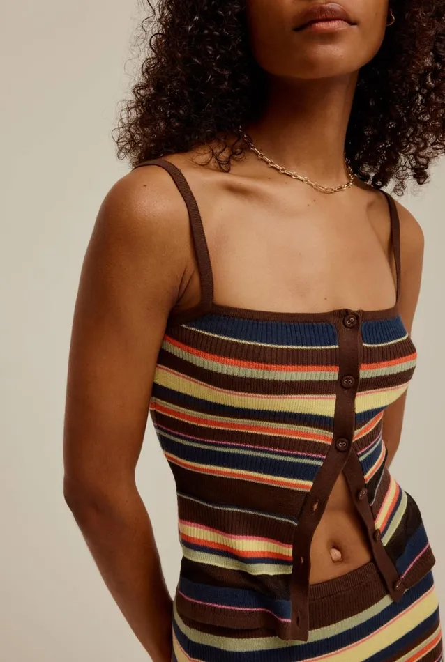 Woman Venroy Knitwear Ribbed Stripe Cami
