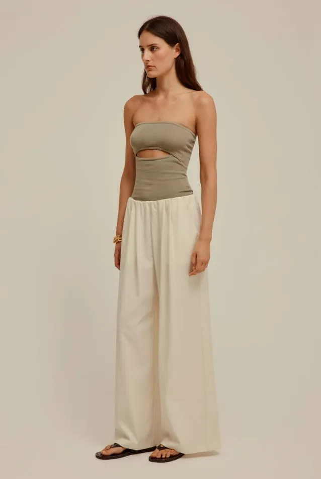 Woman Venroy Pants Relaxed Wool Wide Leg Trouser