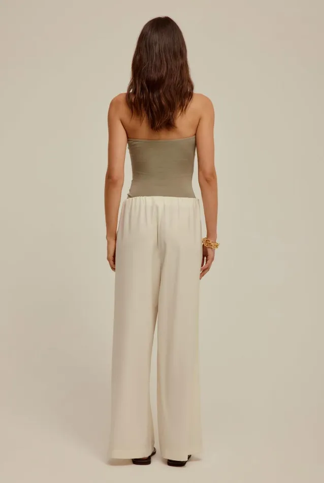 Woman Venroy Pants Relaxed Wool Wide Leg Trouser